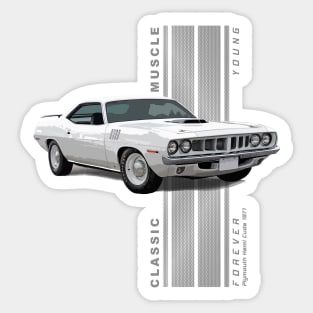 Plymouth Hemi Cuda Classic American Muscle Cars Vintage Sticker